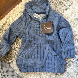 Tea Collection Blue Baby boy girl 6-12 Month Hoodie new with tags